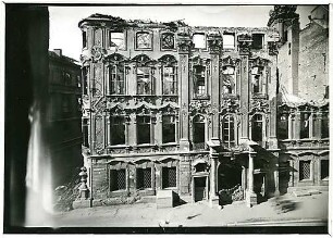 Schleich, Erwin; München, Residenzstr.; Preysingpalais, Wiederaufbau - Fassade nach der Kriegszerstörung