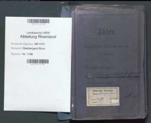 Bechtold; Karl, Bergassessor; Prüfungs- u. Personalakten Band 1 (Ausarbeitungen)