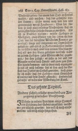 Das zehnte Capitel. Andere sichtbarliche wunderbare Anzeigung göttlicher Vorsehung