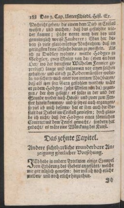Das zehnte Capitel. Andere sichtbarliche wunderbare Anzeigung göttlicher Vorsehung