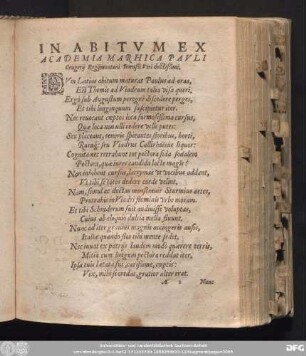 In Abitum Ex Academia Marchica Pauli Crugerii Regiimontani Borußi Viri doctißimi.