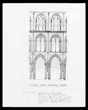 Caen, Abteikirche Saint-Etienne, Aufriss des Chores