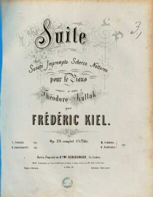 Suite pour le piano : op. 28