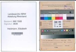 Entnazifizierung Elisabeth Heidmann , geb. 02.12.1916 (Bibliothekarin)