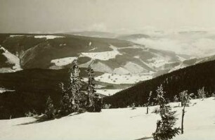 Riesengebirge. Aupatal. Blick vom Fuchsberg (1363 m) talabwärts