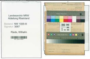 Entnazifizierung Wilhelm Riede , geb. 26.09.1898 (Elektrotechniker)