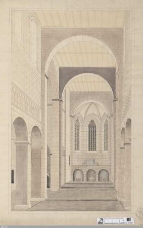 [Klosterkirche Alpirsbach] : [Innenansicht gegen den Chor]