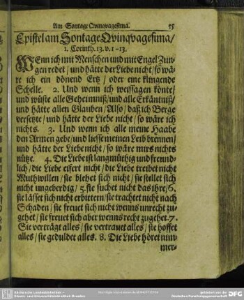 Epistel am Sontage Ovinquagesima
