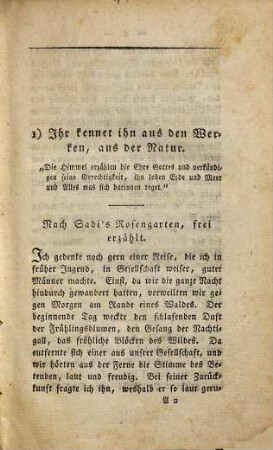 Altes und Neues aus dem Gebiet der innren Seelenkunde, [1]