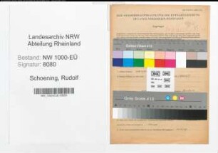 Entnazifizierung Rudolf Schoening, geb. 03.01.1896 (Lehrer)