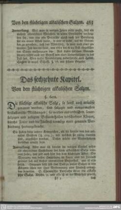 Das sechzehnte Kapitel. Von den flüchtigen alkalischen Salzen
