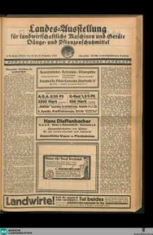 Karlsruher Tagblatt, Landes-Ausstellung für landwirtschaftliche Maschinen und Geräte Dünge- und Pflanzenschutzmittel