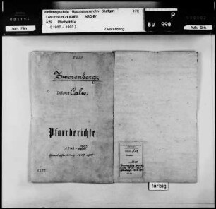 Pfarrei Zwerenberg: Pfarrberichte und Pfarrbeschreibungen