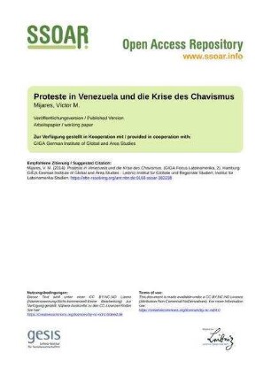 Proteste in Venezuela und die Krise des Chavismus