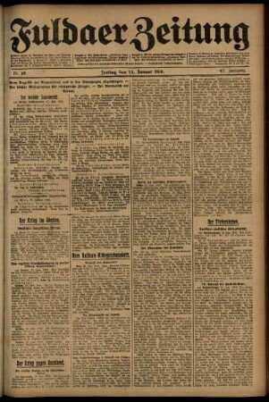 Ausgabe vom Freitag, den 14. Januar 1916.