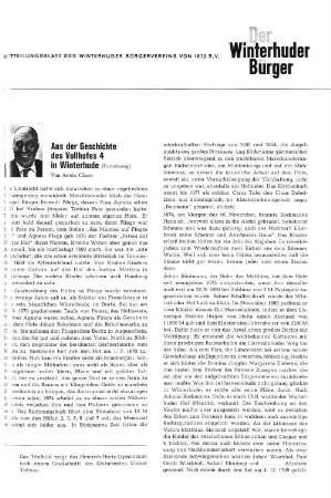 Aus der Geschichte des Vollhofes 4 in WInterhude (Fortsetzung)