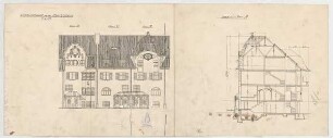 Thiersch, Friedrich von; München; Haus Pechmann - Fassade (Ansicht, Schnitt)