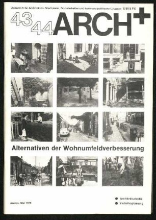 1979, Jg. 11, H. 43-47, [48]: ARCH+ : Zeitschrift für Architekten, Stadtplaner, Sozialarbeiter und kommunalpolitische Gruppen
