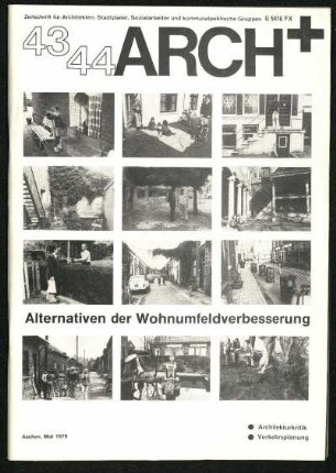 1979, Jg. 11, H. 43-47, [48]: ARCH+ : Zeitschrift für Architekten, Stadtplaner, Sozialarbeiter und kommunalpolitische Gruppen