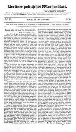 No 45, 5. November 1836