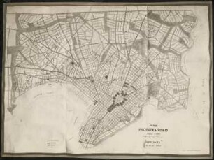 Gestaltung des Stadtzentrums, Montevideo: Bebauungsplan, Maßstab 1:5000