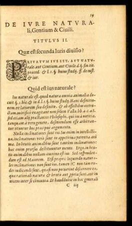 De Iure Naturali, Gentium & Civili. Titulus II.