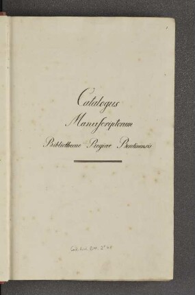 [Catalogus manuscriptorum Bibliothecae Regiae Berolinensis] : Cod. hist. litt. : 2° : 41