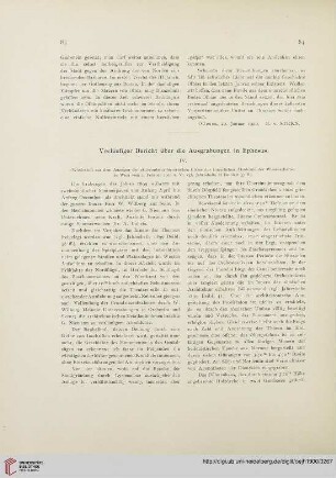 3.1900: Vorläufiger Bericht über die Ausgrabungen in Ephesus