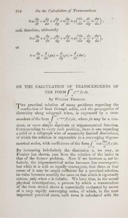 On the calculation of transcendents of the form ... .