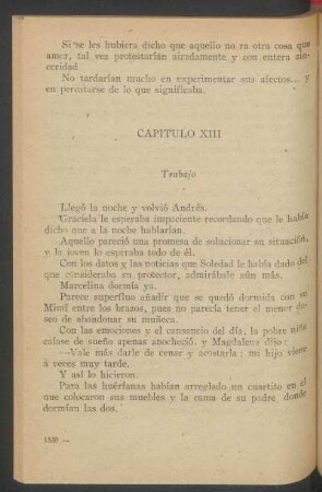 Capítulo XIII - Trabajo
