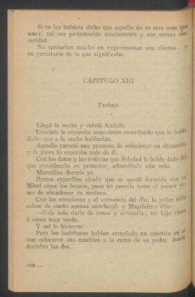 Capítulo XIII - Trabajo