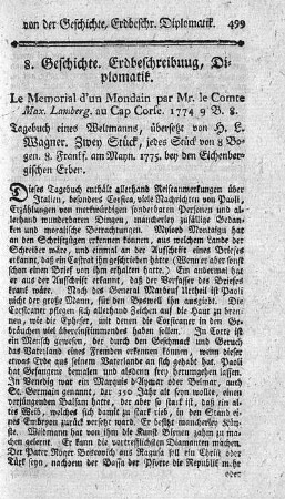 Tagebuch eines Weltmannes. St.1.2.