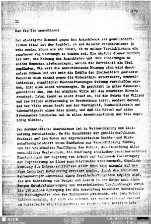 Der Weg des Anarchismus