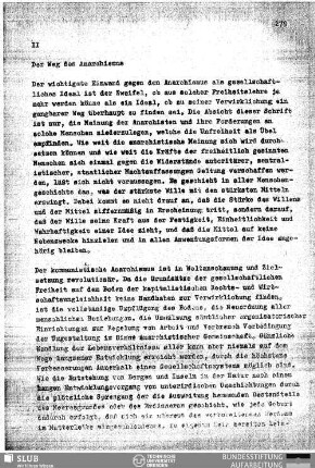 Der Weg des Anarchismus