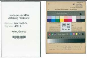 Entnazifizierung Gertrud Heim, geb. 18.10.1910 (Bueroangest.)