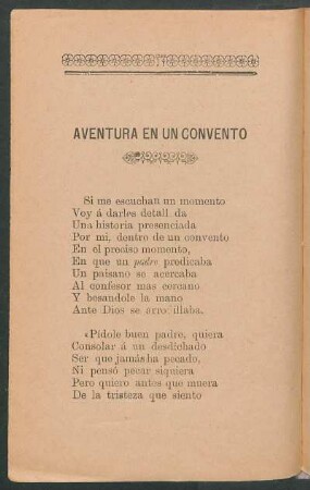 Aventura en un convento
