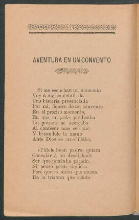Aventura en un convento