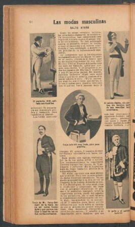 Las modas masculinas - Salto atrás