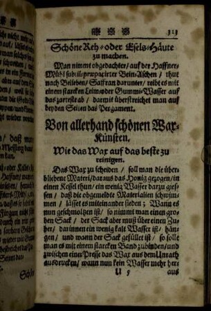 Von allerhand schönen War-Künsten. - War/ dadurch man auf Kupffer etzet.