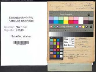 Entnazifizierung Walter Scheffel , geb. 14.02.1899 (Verkaufsingenieur)