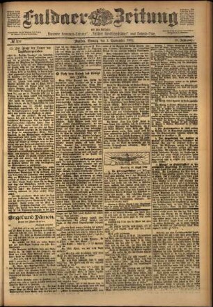Ausgabe vom Montag, den 01. September 1902.