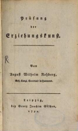 Prüfung der Erziehungskunst