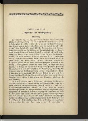 I. Abschnitt: Der Stellungskrieg