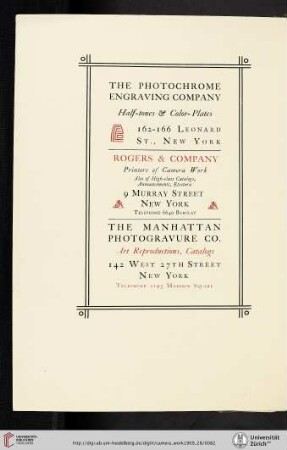 Rogers & Company [Printers of Camera Work]