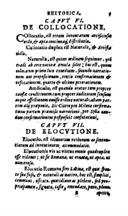 Capvt VI. De Collocatione