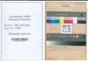 Entnazifizierung Heinrich Schneider , geb. 01.08.1900 (Schreiner)