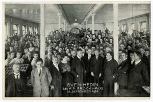 Sven Hedin bei F.A. Brockhaus : 21. September 1922