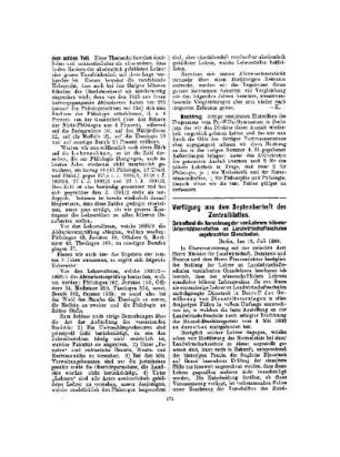 Verfügungen aus dem Septemberheft des Zentralblattes
