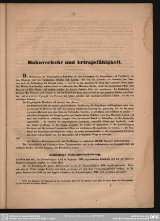 Bahnverkehr und Ertragsfähigkeit