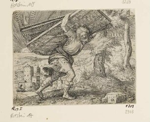 Samson trägt die Tore Gazas, Blatt 19 der Folge "Geschichte des Samson"